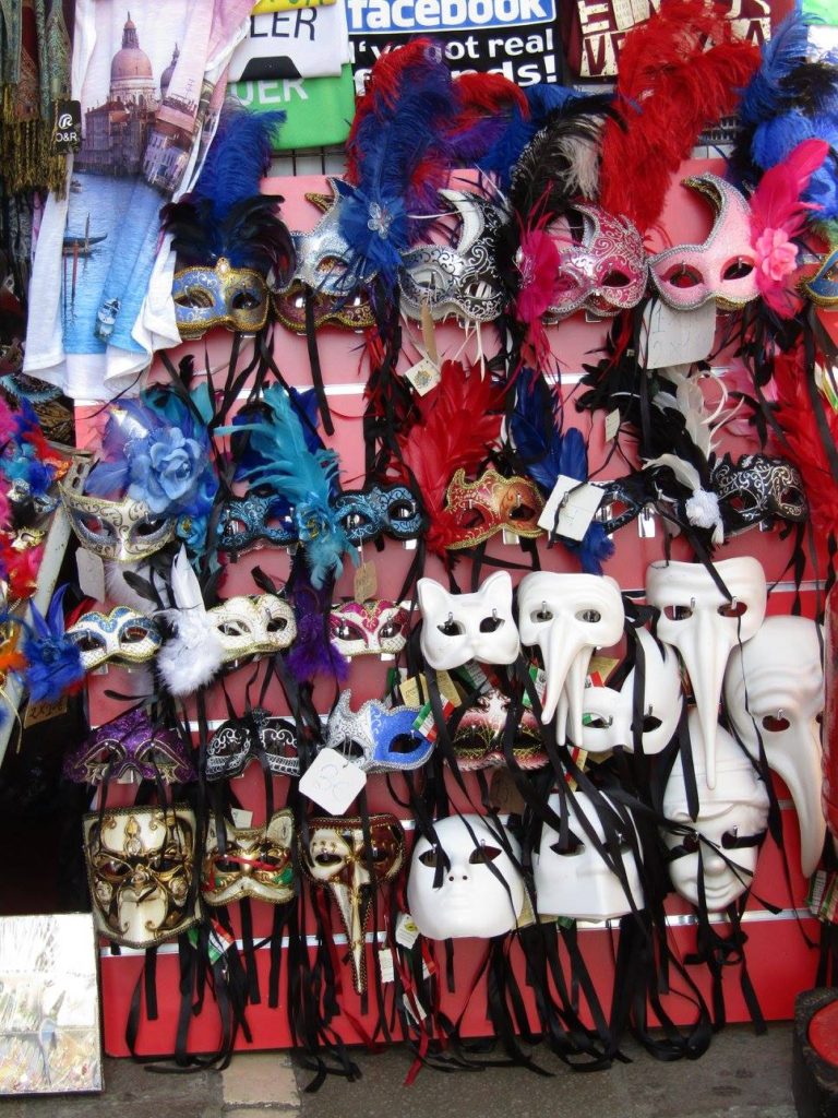 best carnivals in Venice : masks shop window