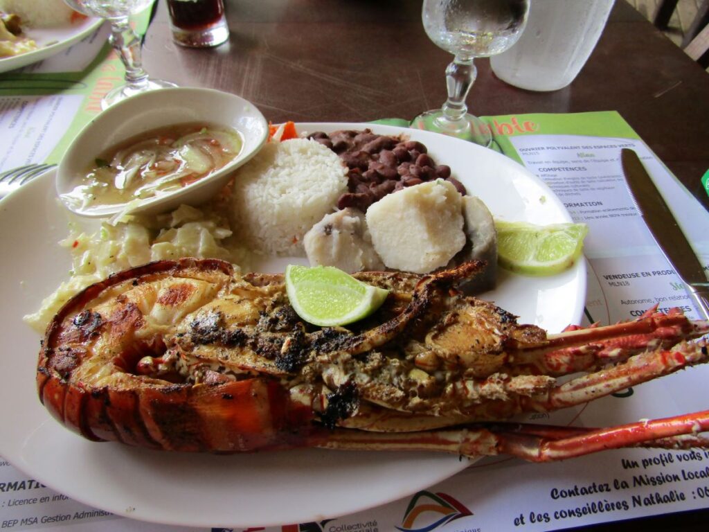 low Fodmap special diet menu in a restaurant in Martinique