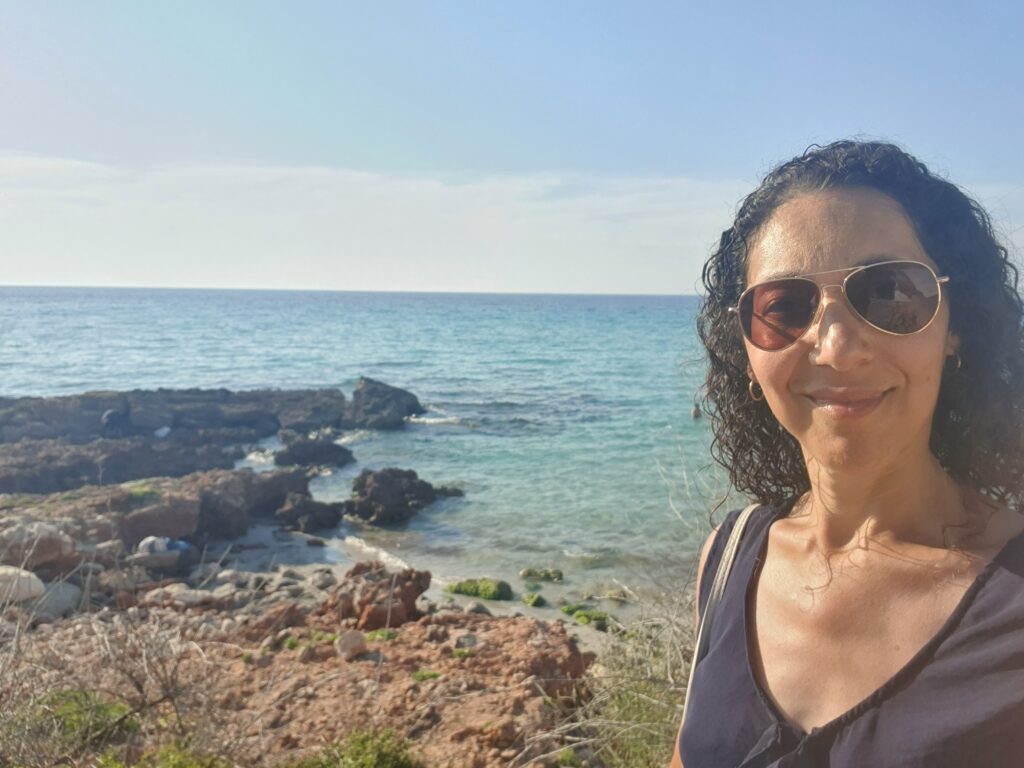 Menorca in the Balearic island, view of Ella on the beach