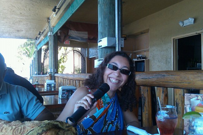 Karaoke at a bar in Hollywood beach, Florida
