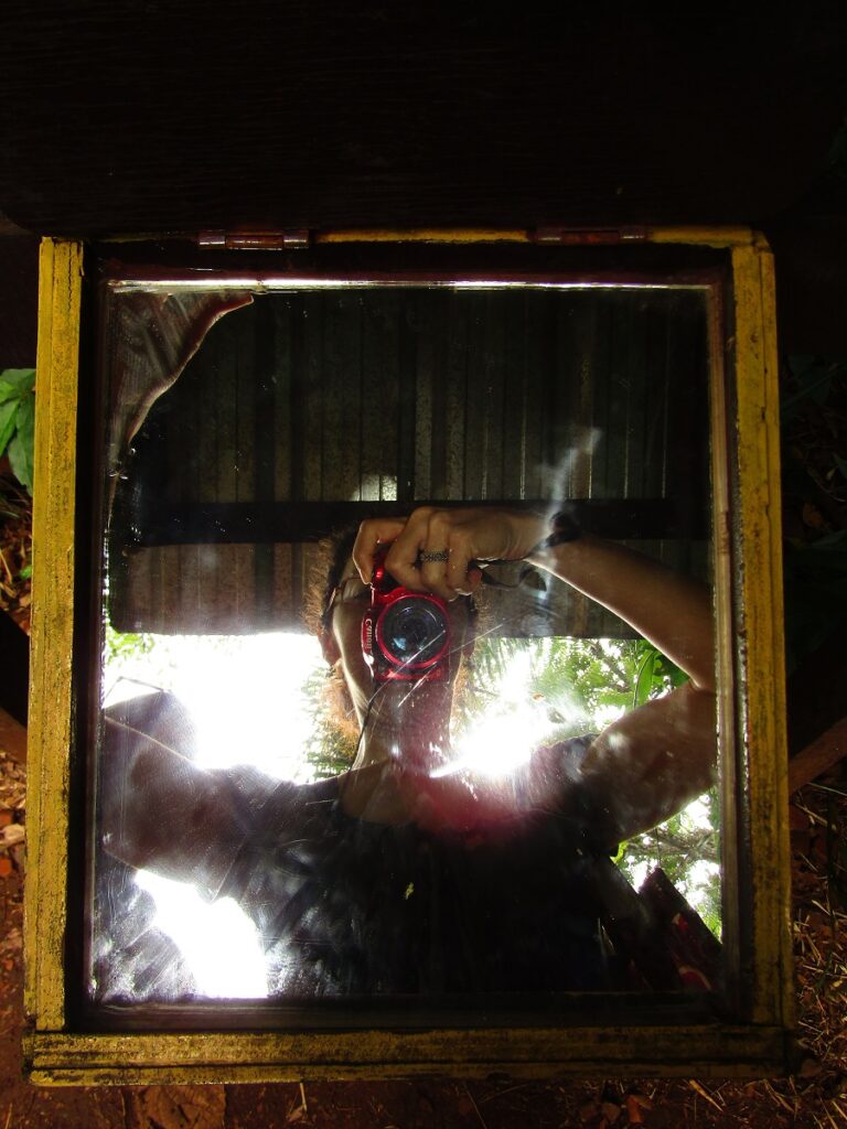 The answer is in the box... a mirror to reflect you!
