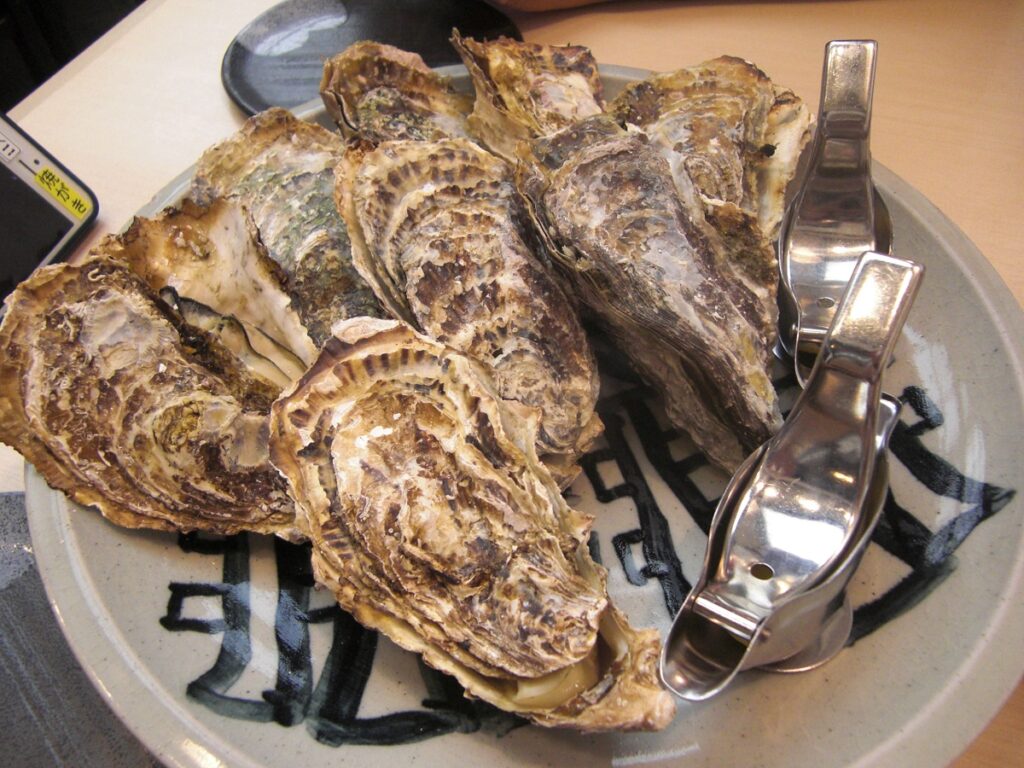 Grilled Oysters Miyajima Japan