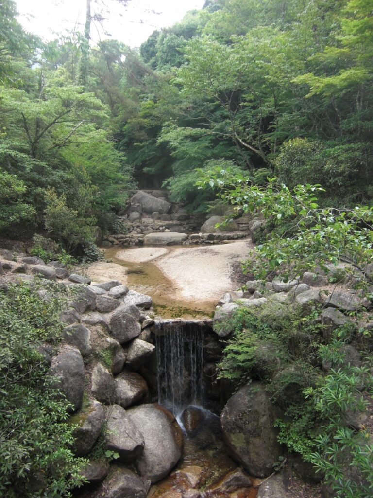 Momijidani Park Nature on the way to Miyajima Mount Misen Japan